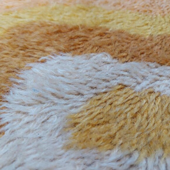 Large 1960s space age pop art pure wool rug Desso "Amoeba" rya rug 6ft diameter - Picture 6 of 10